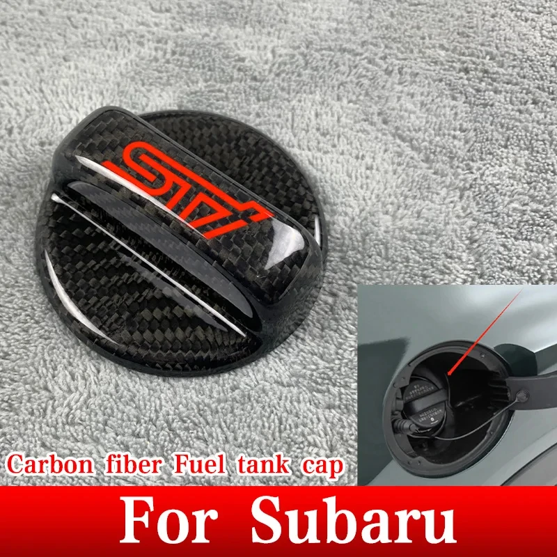 Tampa do tanque de combustível de fibra de carbono para Subaru, BRZ Forest Man Aohu XV, leopardo alado, WRX STI, 2014-2022, tampa interna