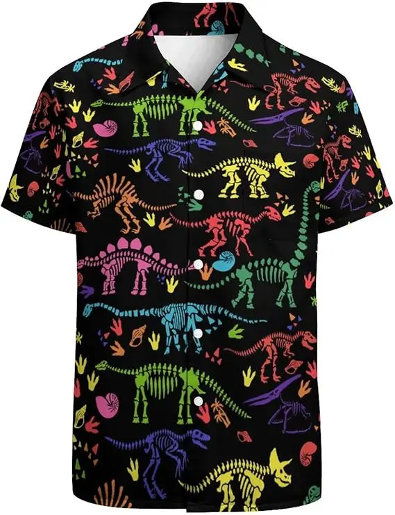 

Hawaiian Shirt for Men Casual Button Down Shirt Short Sleeve Aloha Beach Shirt Party Shirt