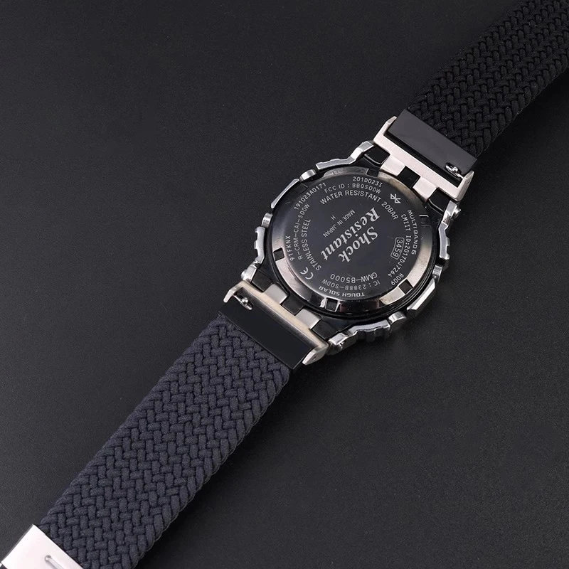 حزام نايلون عالي المرونة لسلسلة كاسيو جي شوك GMW-B5000 مقاوم للماء سوار من القماش على الموضة ملحقات ساعة رجالي
