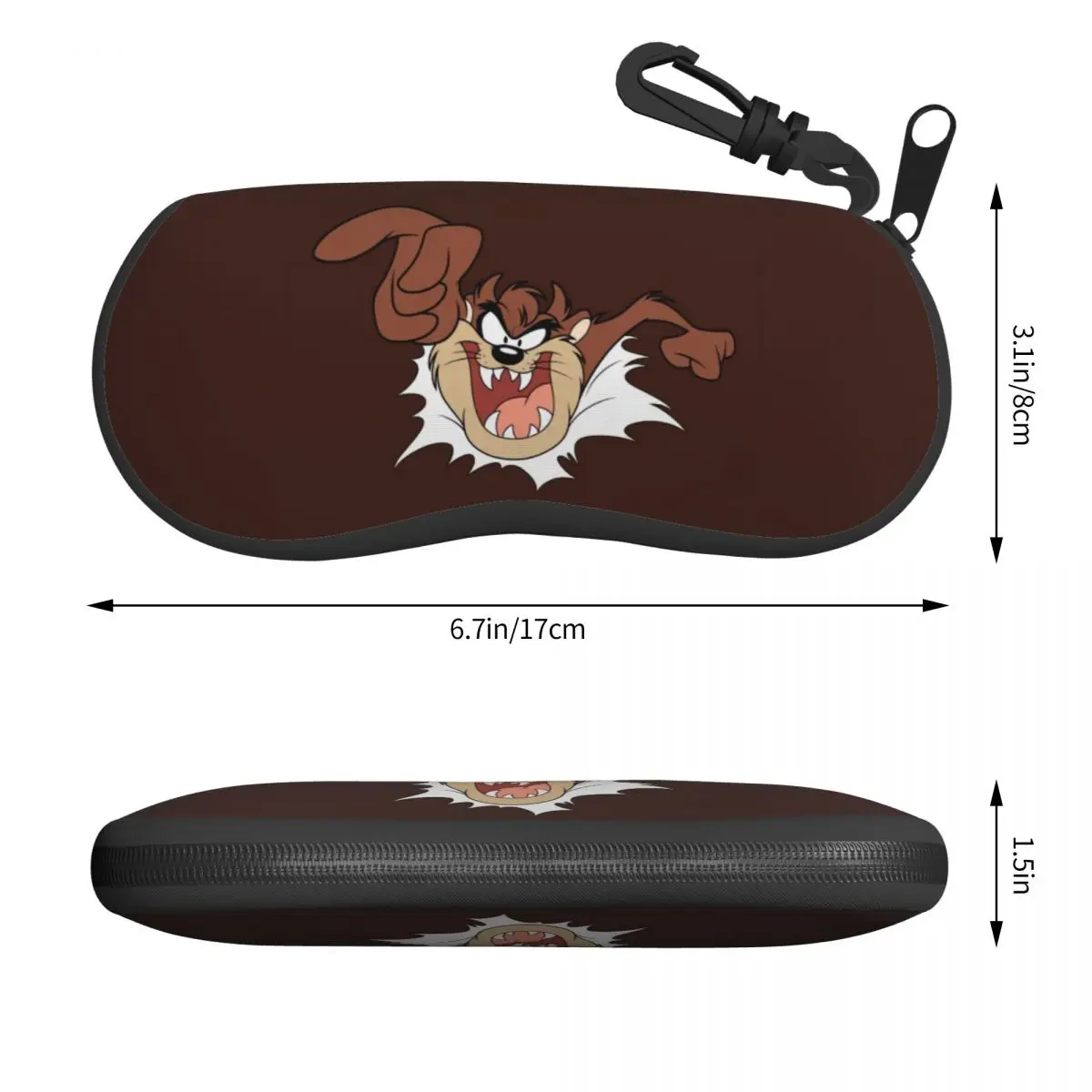 Custom Tasmanians Devil Glasses Case Cool Taz Cartoon Comic Shell Eyeglasses Case Sunglasses Box