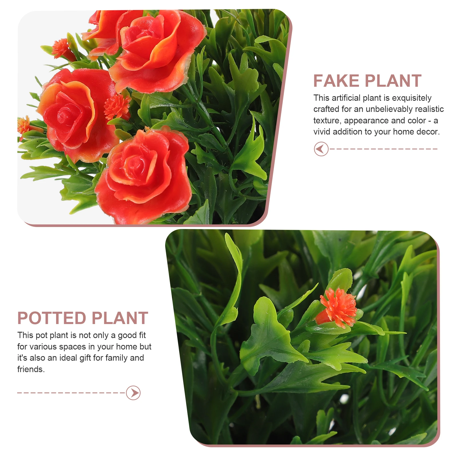 

Plant Decor Fake Flower Pot Ornaments Artificial Faux Bonsai Small Plants for Indoor Floral