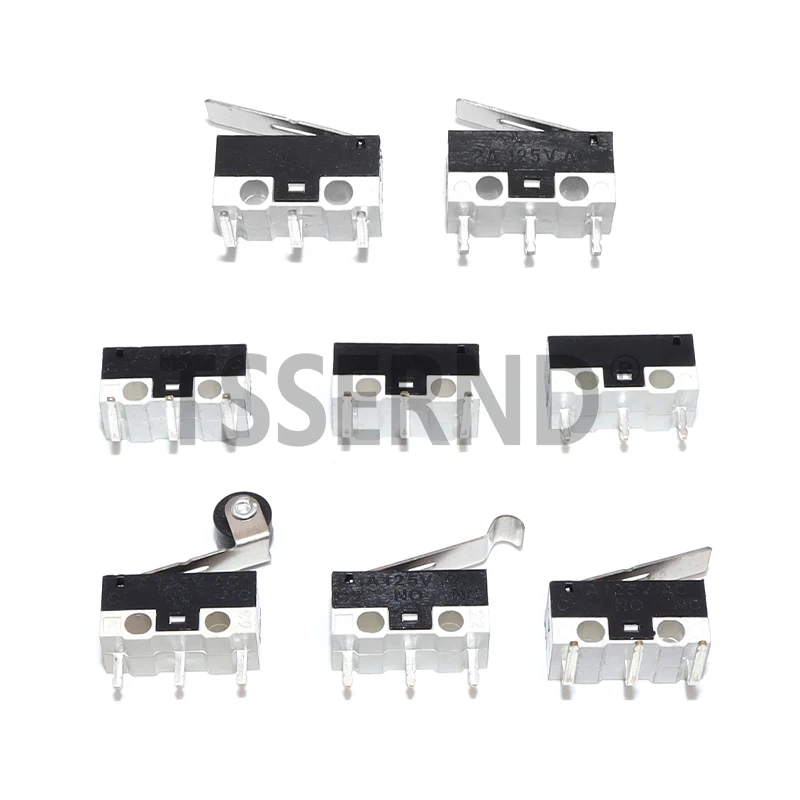 10PCS Micro Limit Switch Momentary Push Button Switch 1A 125V AC Mouse Switch 3Pins Long Handle Roller Lever Arm SPDT 12X6X6MM