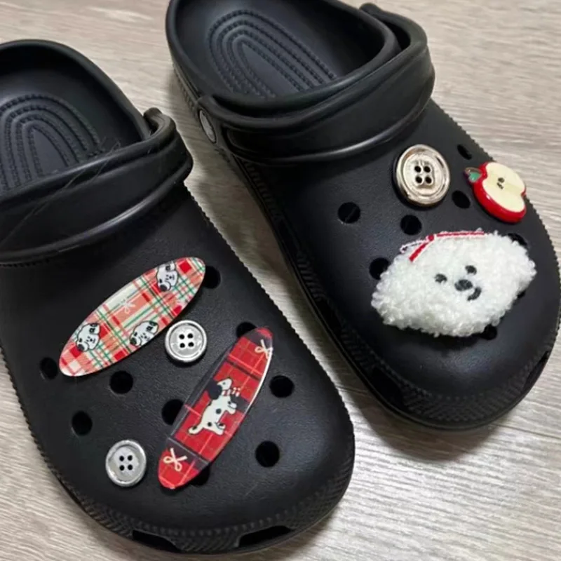 

Модные подвески для обуви, набор аксессуаров, пряжка для обуви с отверстием, креативный милый щенок, шнурок, пуговица, Apple, сделай сам, 3D украшения для обуви, подарок