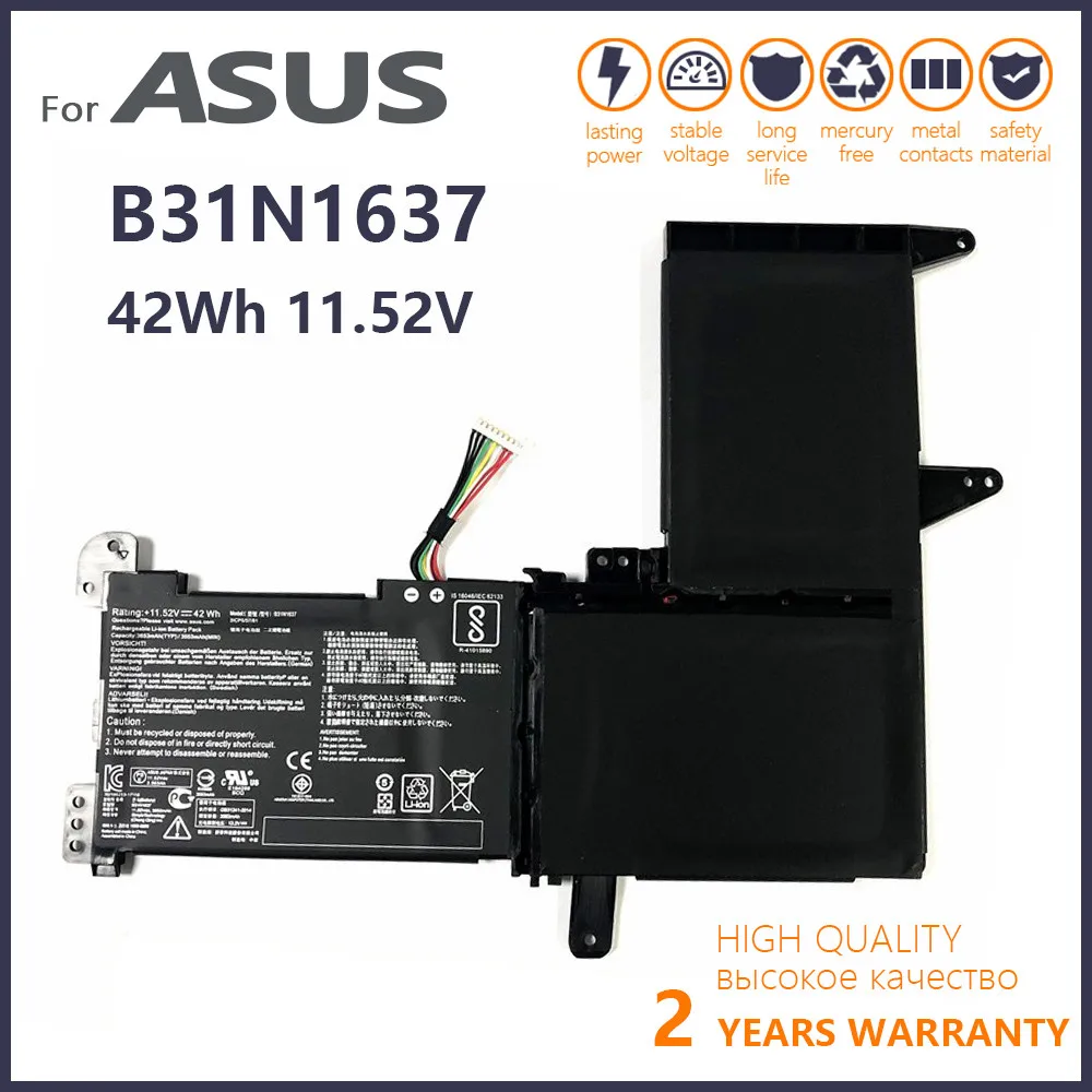 

Genuine B31N1637 Laptop Battery For Asus F510UA S510UQ X510UN-1A B31Bi9H S5100U X510UR-3B C31N1637 X510UQ F510UF S510UN Batteria