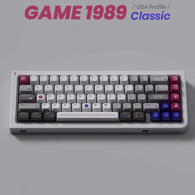 Imagem -05 - Retro Jogo 1989 Tema Keycaps 191 Chave de Polimento Abs Keycap Gsa Perfil Chave para Teclado Mecânico Personalizado Acessórios Gamer