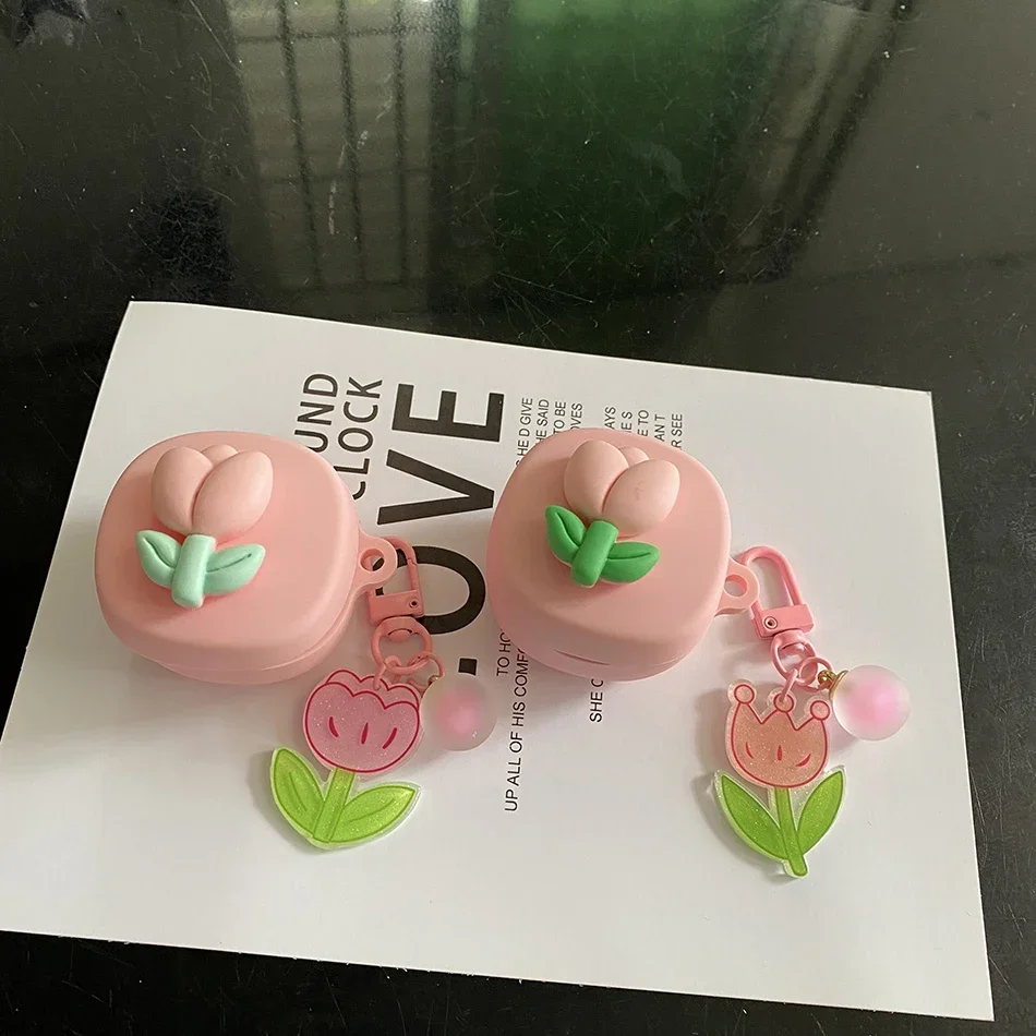 For Anker Soundcore R50i / P20i Case fashion tulip flower Earphone Silicone Cover for Soundcore P20i Accessories Charge Box