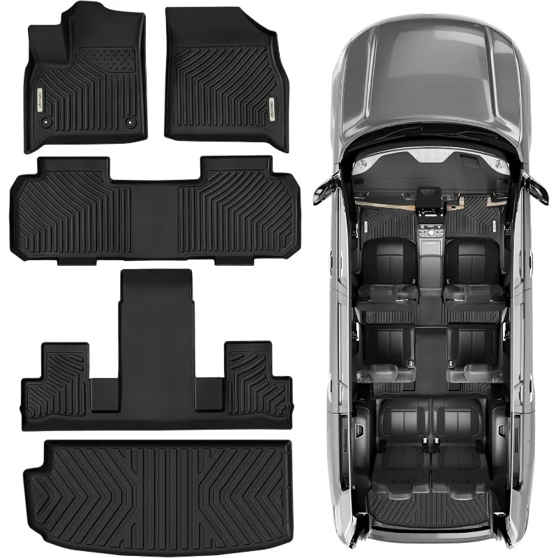 

US Floor Mats Fit for 2018-2024 Chevrolet Traverse 7 Seats with 2nd Row Bucket Seats, Custom Fit All Weather Floor Mats Liners 3