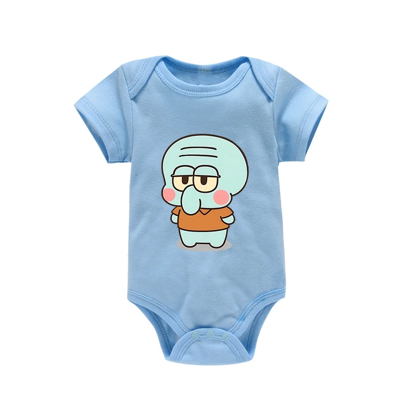 SpongeBob SquarePants Baby Bodysuits Clothe Newborn Boy Girl Kawaii Clothes Cute Jumpsuit Cotton Infant Outfits Safe Soft Romper