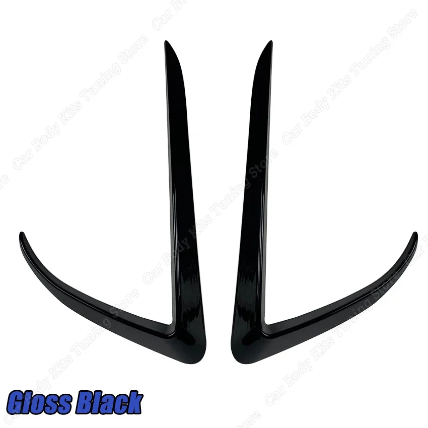 Car Front Bumper Splitter Cover Lip Fog Lamp Grille Spoiler Wind Knife Trim Body Kits Accessories for Tesla Model X 2015-2020