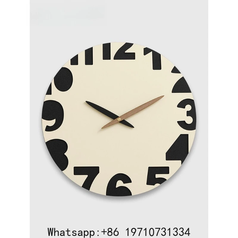 

No Punching Wall Clock Living Room Modern Simple Atmosphere High-end