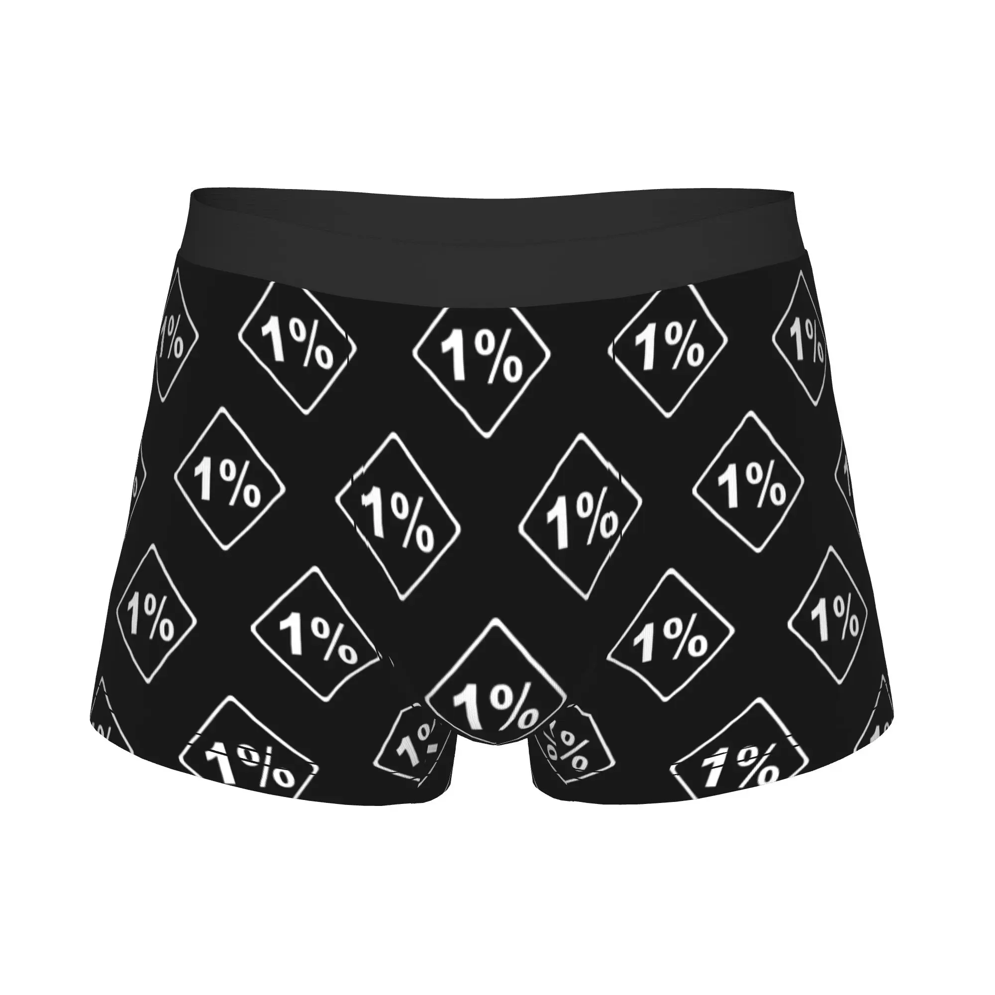 One Percenter 1% Boxers Shorts Men's  Briefs Underwear Fashion Underpants
