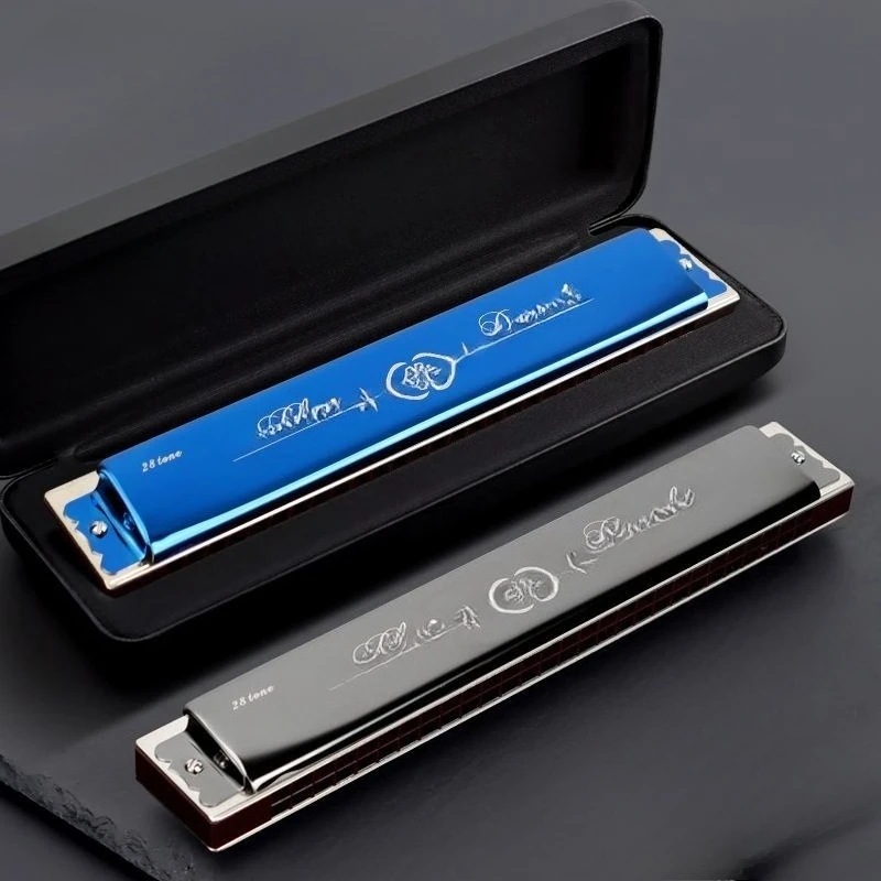 28 Hole Harmonica C Key Polyphonic Harmonicas Beginners Students Practice Harmonicas Children Adults Performance Harmonica
