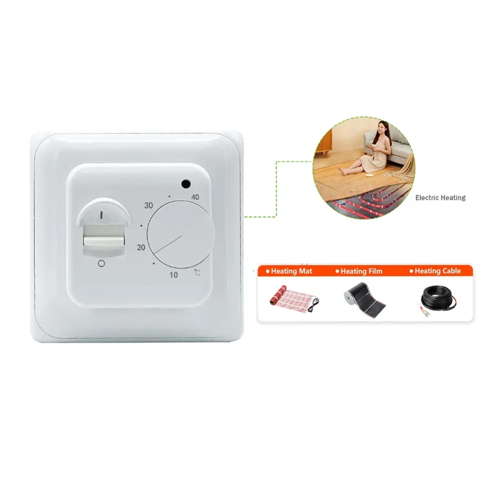 16A Mechanical Room Thermostat Electric Floor Heating Thermostat Infrared Heater with External NTC Sensor Probe