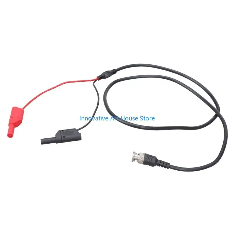 E1PC Electrical Testing Cable Cord BNC Male to Double Banana Plugs 120CM Test Leads