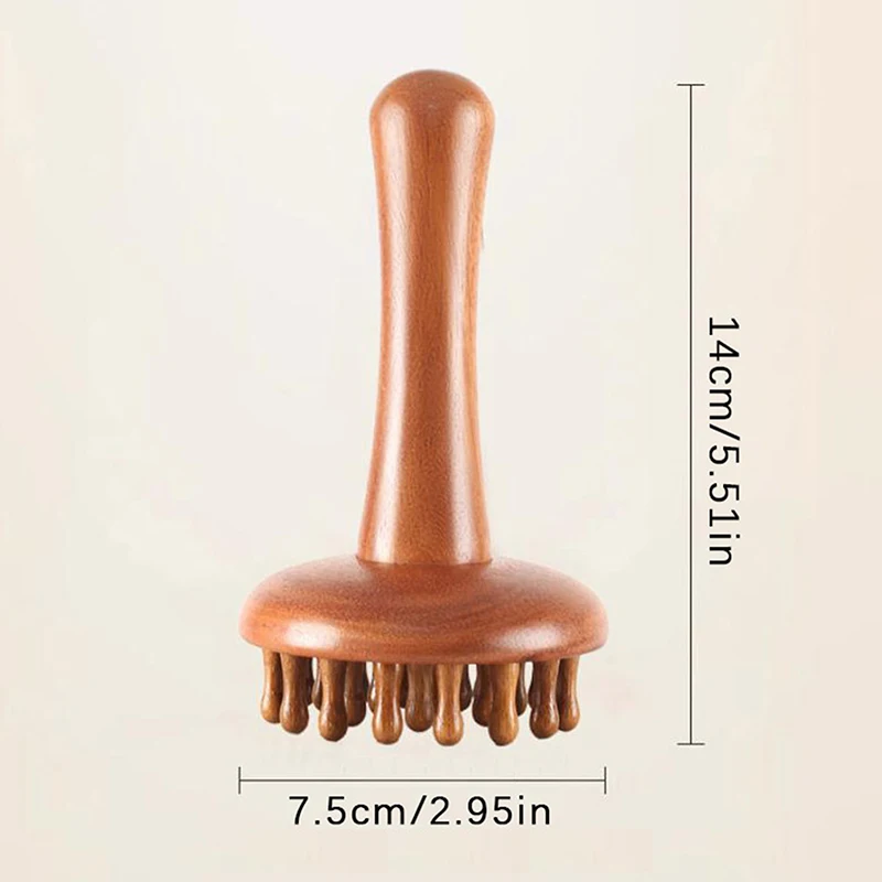 Wooden Mushroom Massager Manual Massage Tool, Wood Mushroom Massage Tools Muscle Tension Local Fat Gua Sha For Full Body Use