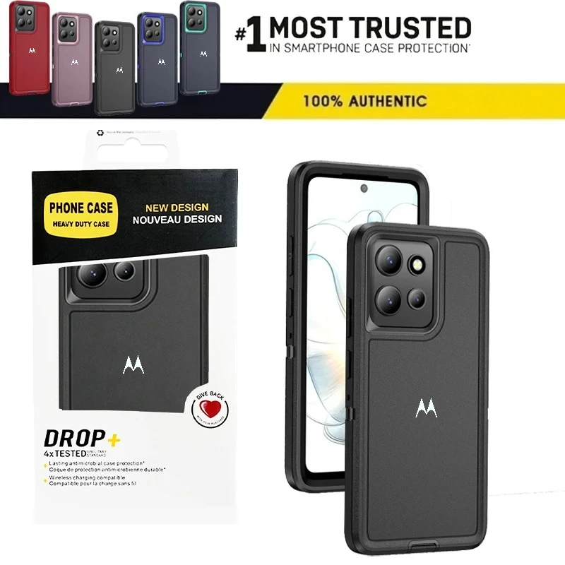 Capa Protetora de 3 Camadas Resistente a Impactos para Motorola Moto G Power Play Stylus 2026 2025 2024, Capa Ott-Box de Qualidade Original