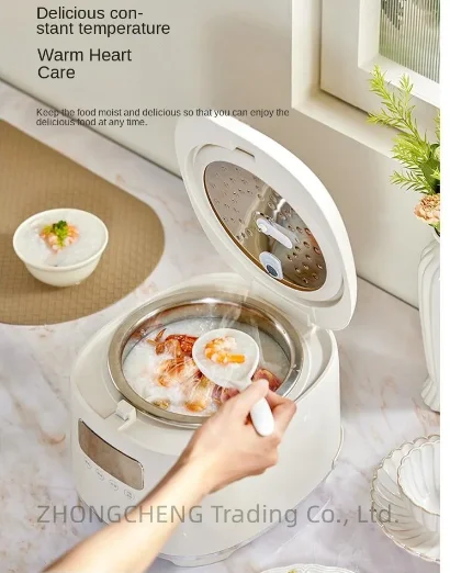 New 220v Electric Rice Cooker Small 0 Coated Rice Cooker For 3-4 Persons Uncoated 316 Stainless Steel Inner Tank