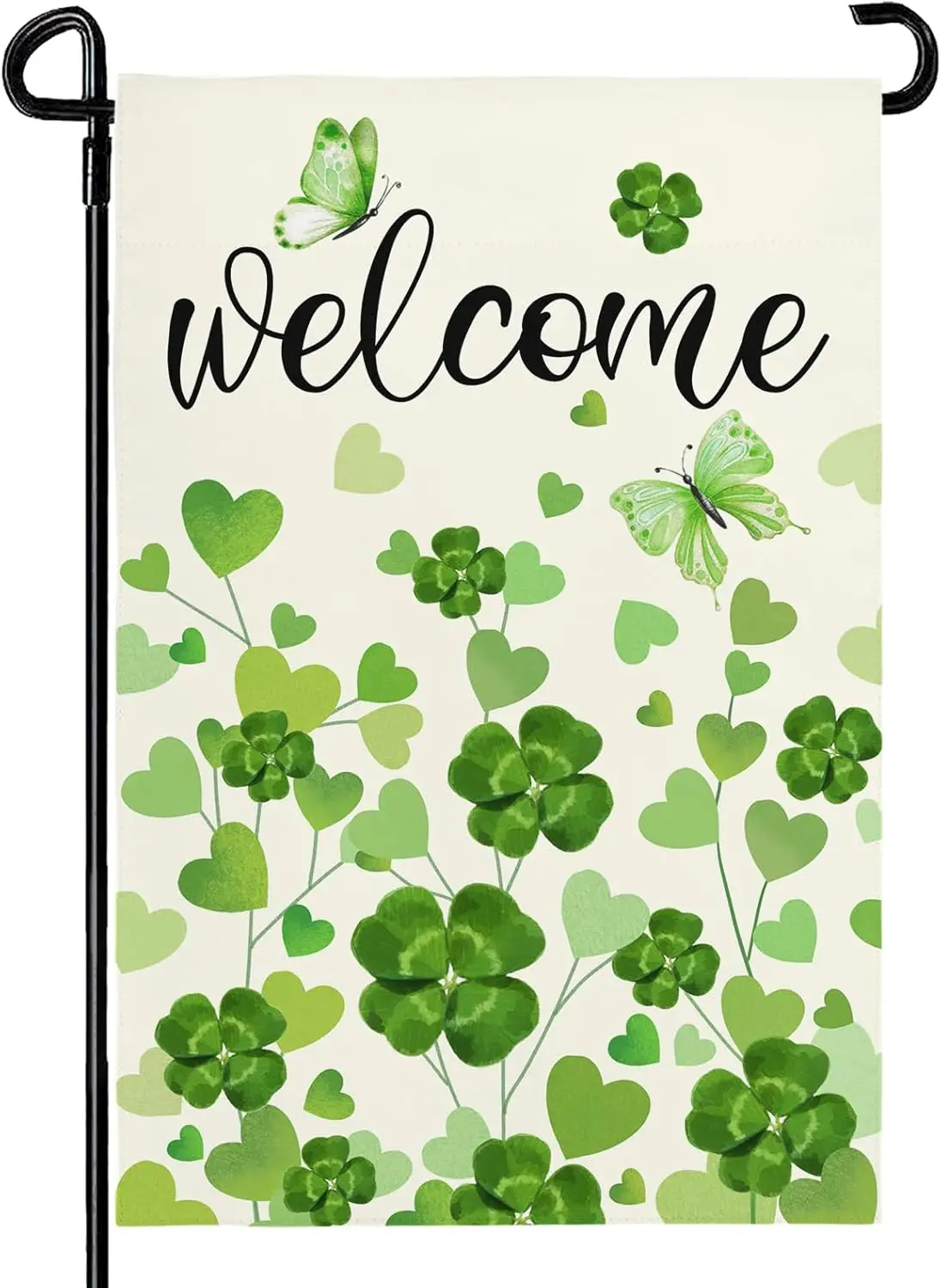 St Patricks Day Garden Flag 12X18 IN Double Sided Welcome Garden Flags for Outside Spring Summer Farmhouse Yard Outside Deco jjp