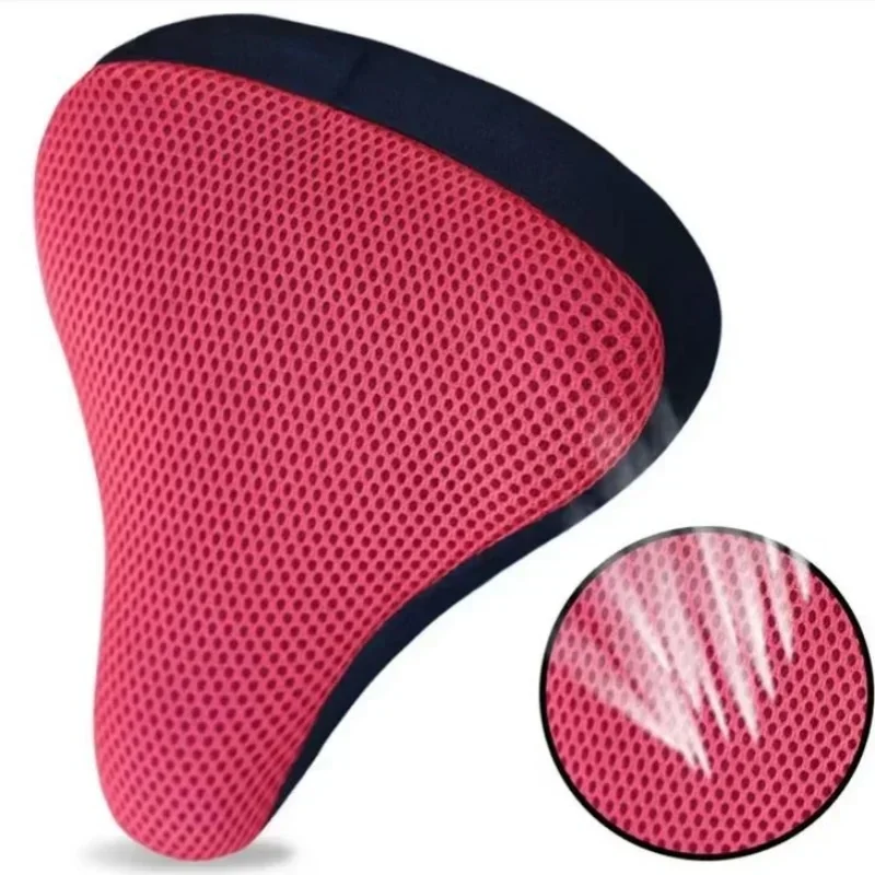 1/2PCS 3D Soft Silicone Bike Seat Cushion Breathable Comfortable Saddle Pad Universal Cycling Saddle Cover for Men Women image 2