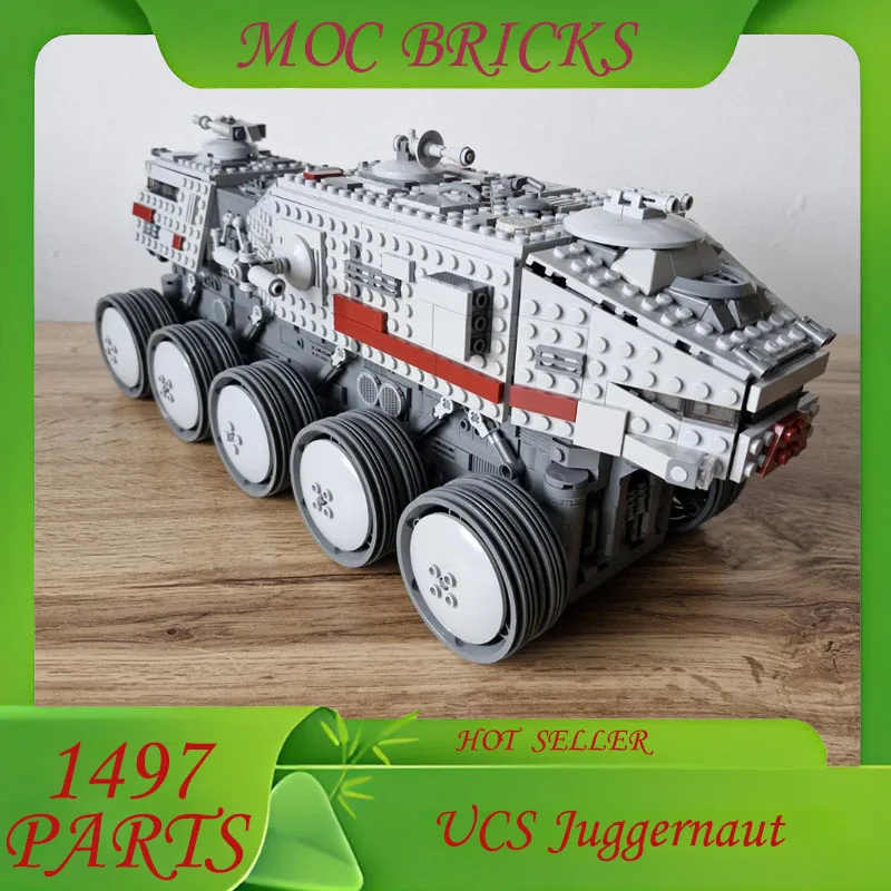 

Customize 1497 Parts MOC Ucs Juggernaut Red Tank Building Blocks Kit for Assault Car Assemble Chariot Model Toys for Kids Gifts