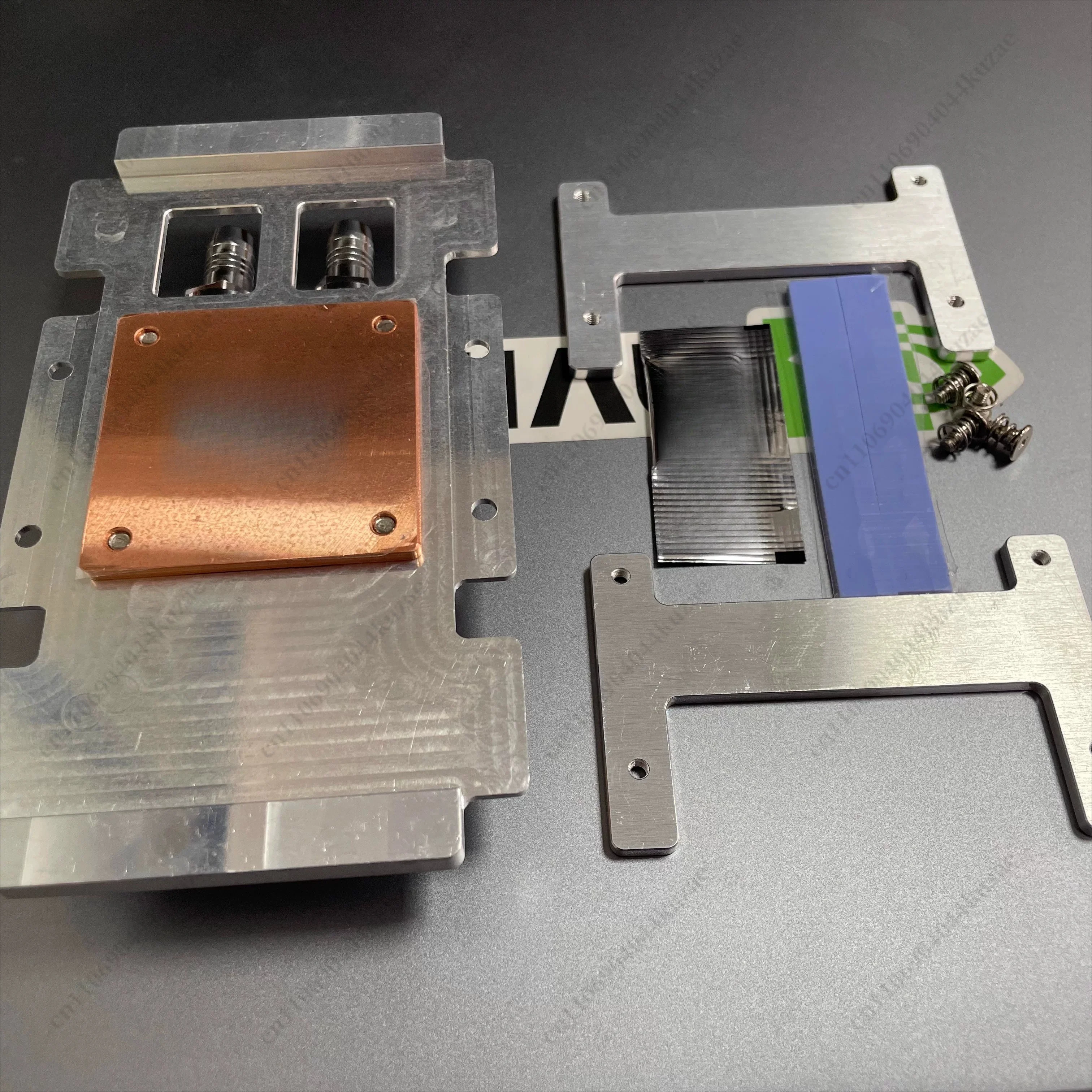 For Nvidia V100 Graphics Card, All-copper Water Cooling Soaking Plate with Pagoda Connector, Efficient Heat Dissipation Part