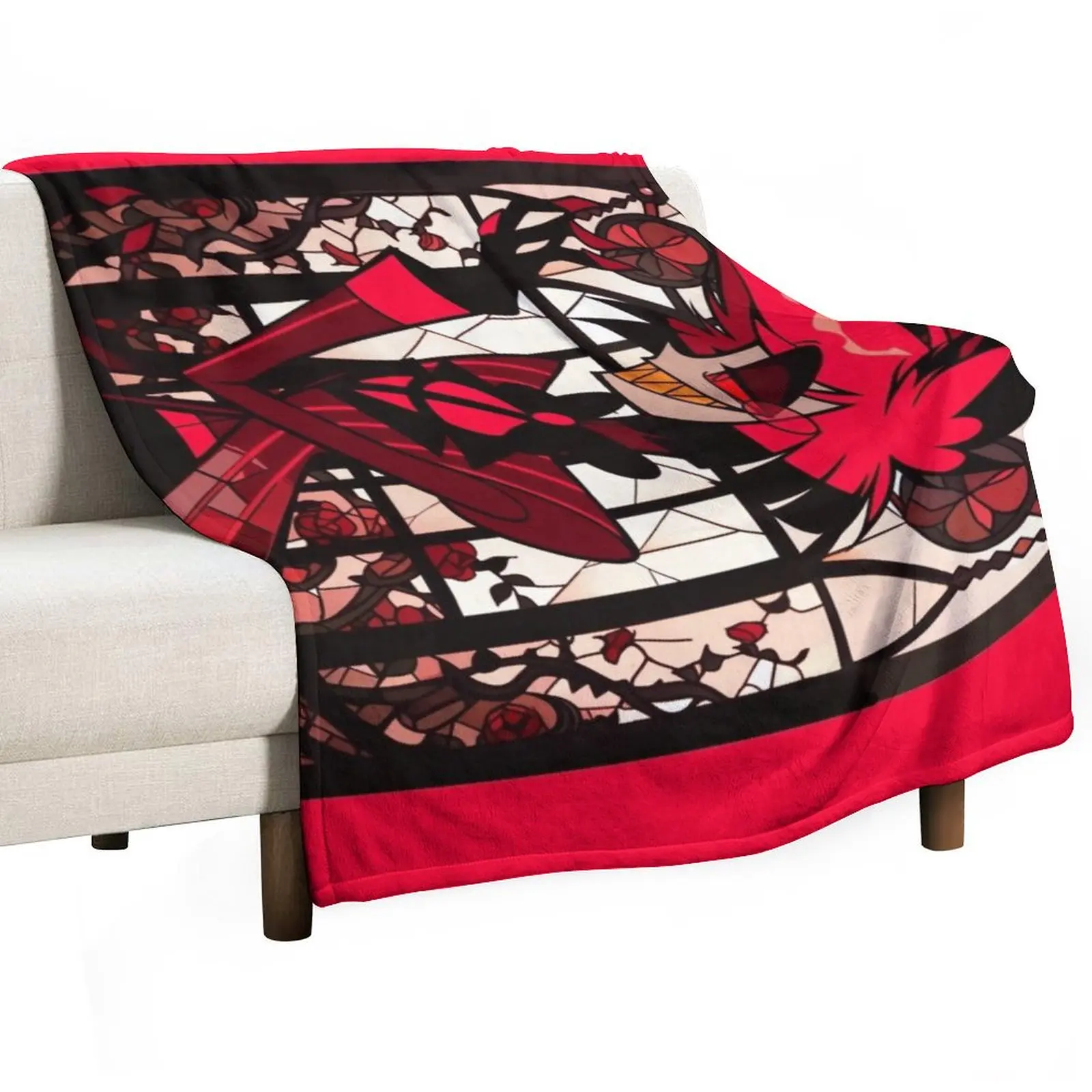 

Stained Glass Alastor Throw Blanket Nap Vintage For Sofa Thin Blankets