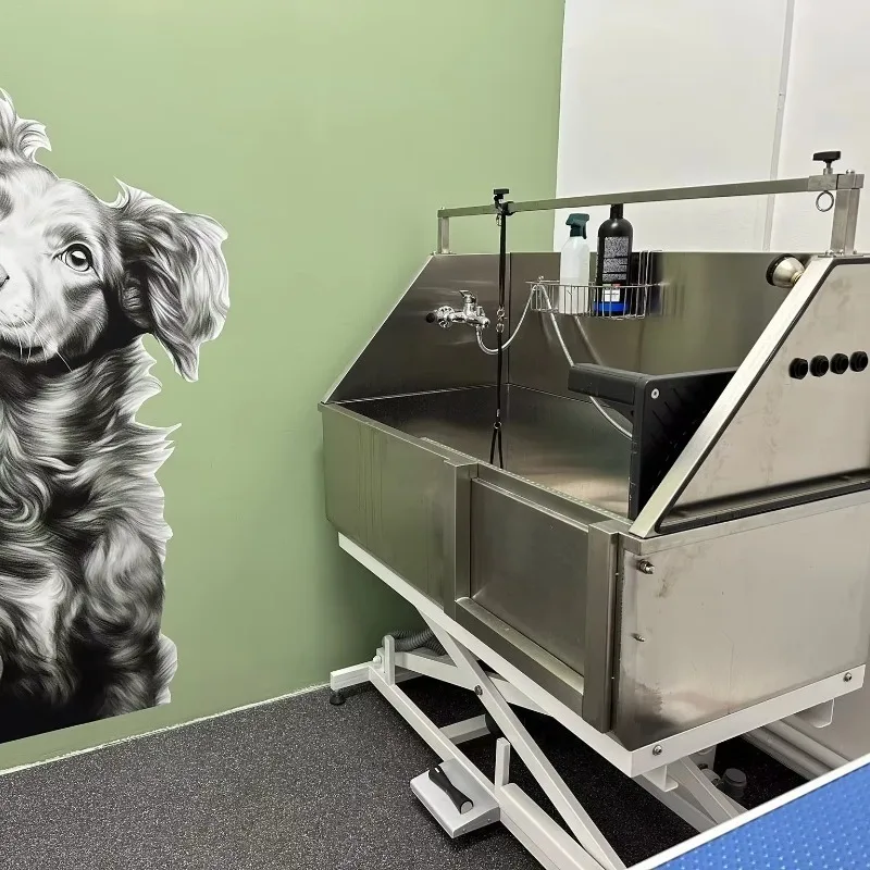 Pet Cleaning & Bathing Products Multifunction Pet Bathtub Electric Lifting Stainless Steel Dog Grooming Bath Tub