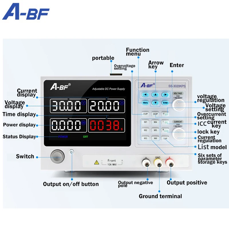 A-BF Program-controlled DC Regulated Power Supply SS-3030KPS HD Digital Display Repair Aging Constant Current Source Voltage