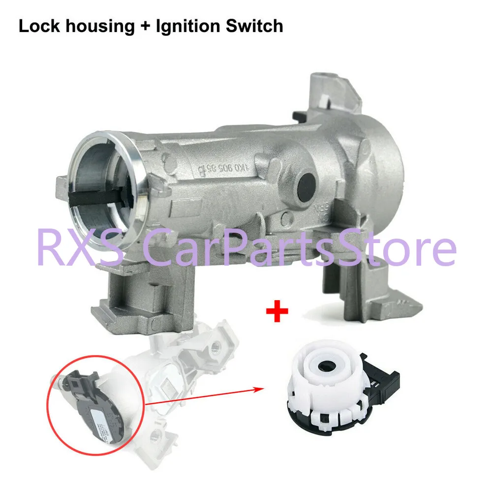 1K0905851B 1K0905865 Ignition Starter Switch + Lock Housing for A3 S3 TT for Touran Eos Bora Jetta MK5 Golf MK5 for Octavia Leon