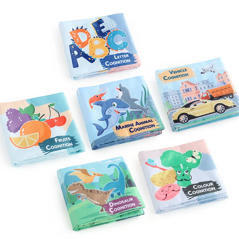 Kleurrijk stoffen boek voor kinderen, educatief speelgoed, interactief speelgoed voor dieren/groenten/auto's, interactief geluidspapier voor vroeg leren
