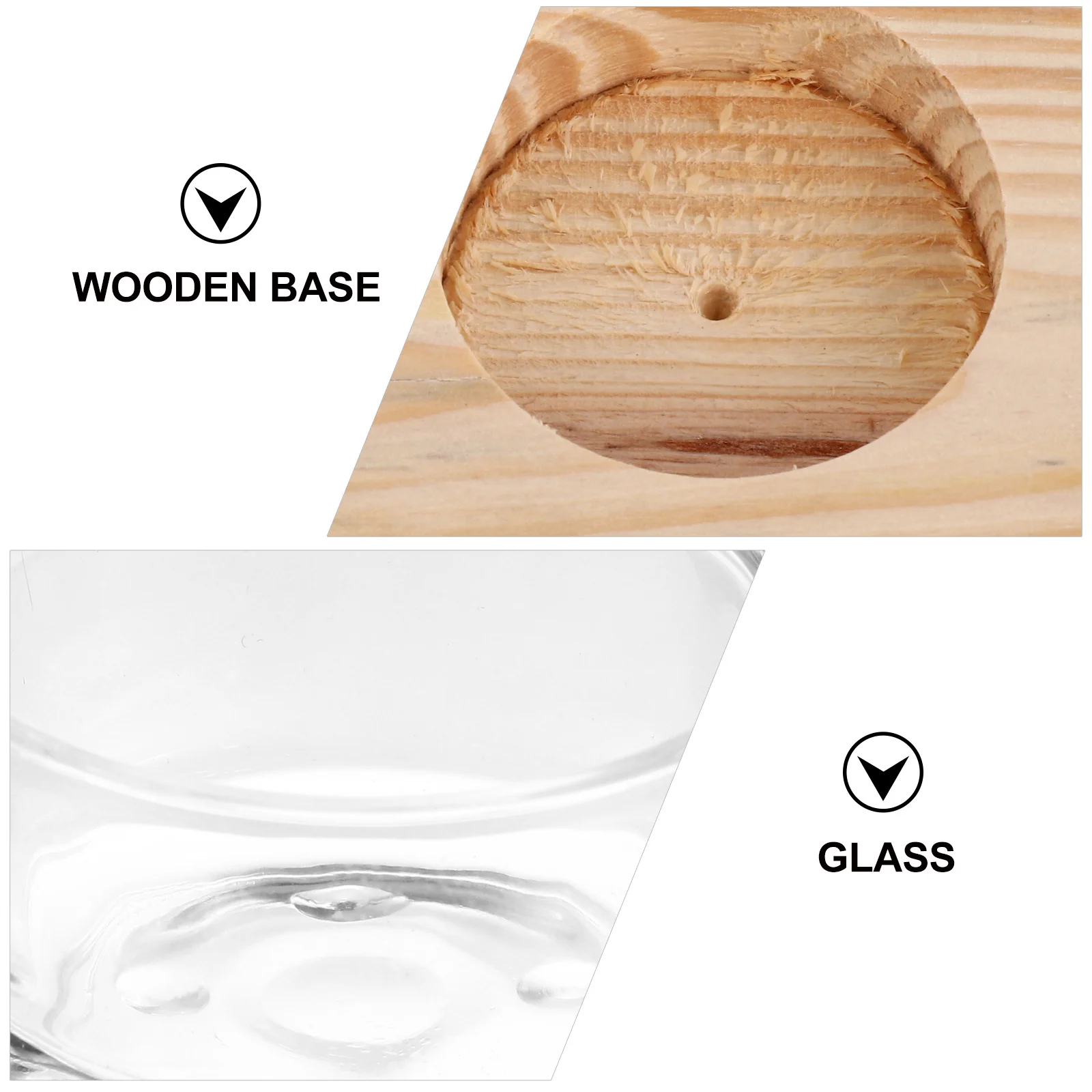 

1Set Wooden Holder Candlestick Home Adornment Premium Material Safe Use Christmas Decoration Dining Room Gift
