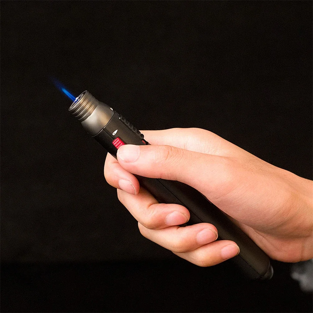 Double Use Pencil Torch Jet Lighter Cigarette Gas Lighter Kitchen Gadgets BBQ Candle Lighter Windproof Welding Torch Lighters