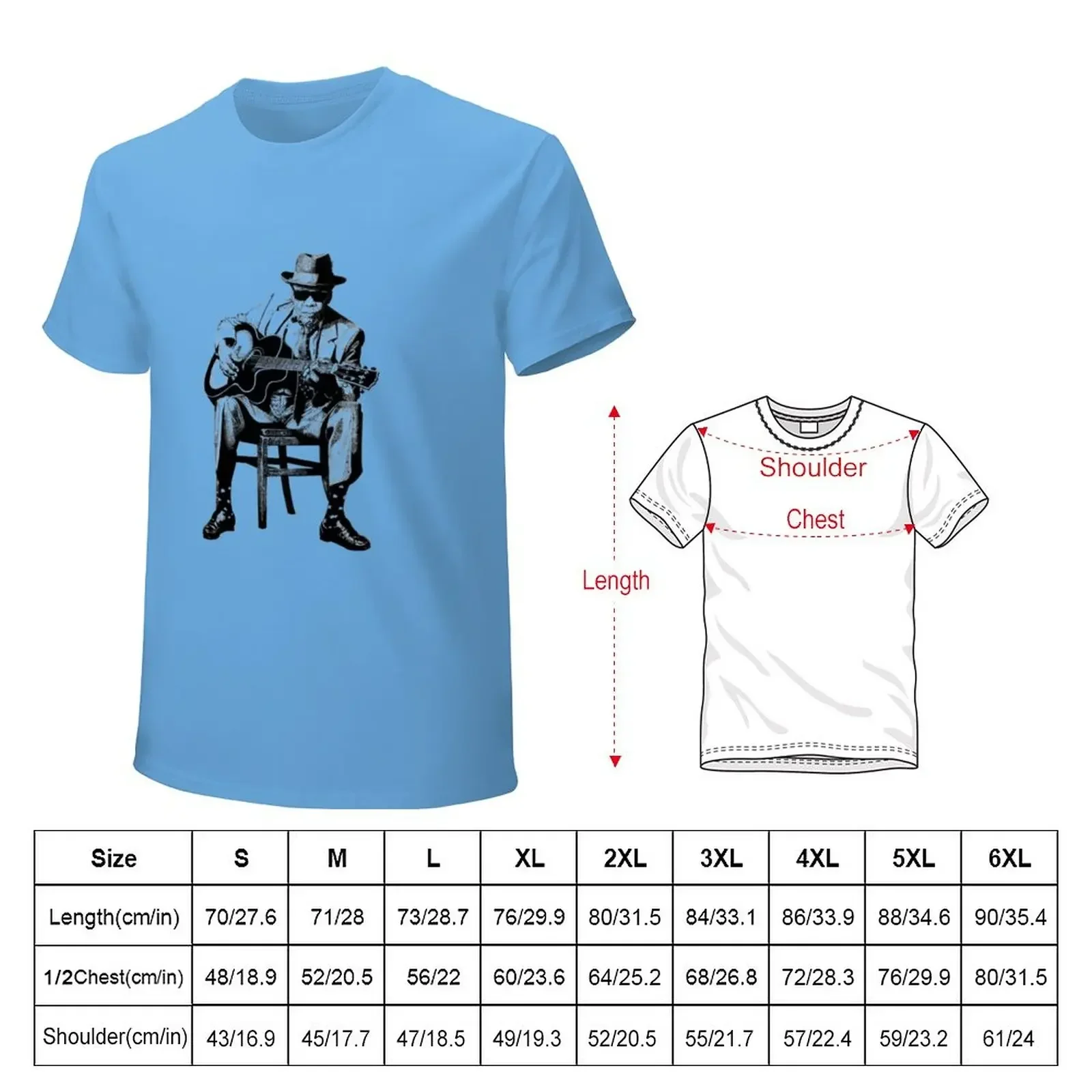 John Lee Hooker T-Shirt Blouse blacks kawaii clothes fitted t shirts for men