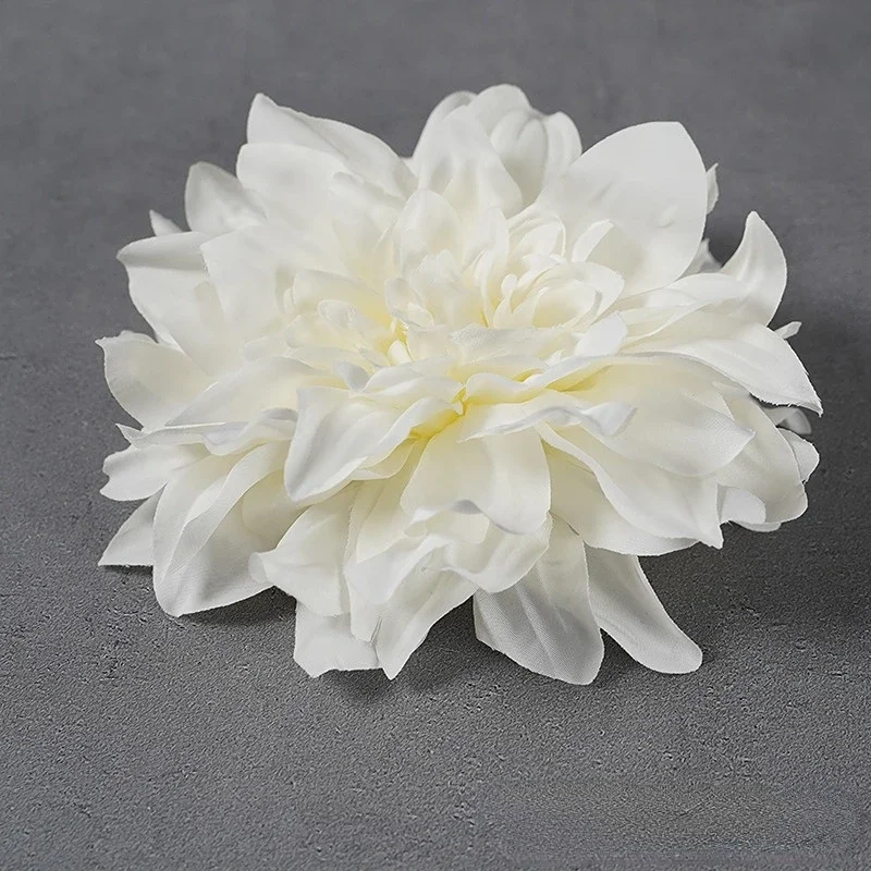Artificial Dahlia Silk Flower DIY Flower Head European Retro Color Wedding Flowers Wall Soft Flower Flowers Head