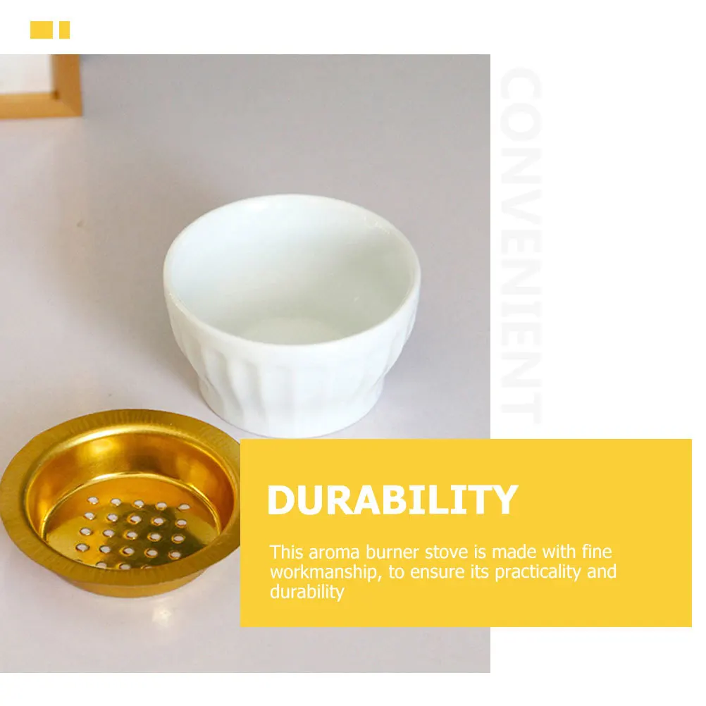 

Retro Incense Burner Decor Aroma Stove Home Decor Air Purifier Relax De-Stress Bedroom Bar Cafe Party Creative Design Portable