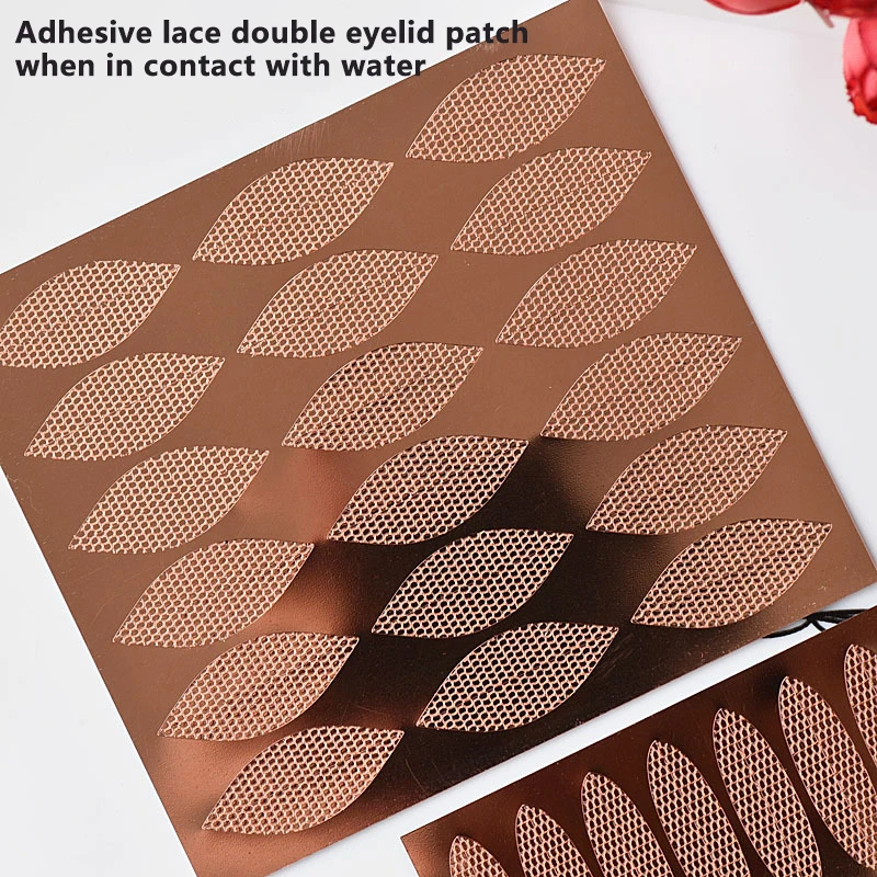 480 pçs tiras de elevador ferramentas de maquiagem beleza fita dupla pálpebra renda malha pálpebra adesivo invisível olho adesivos fibra autoadesiva