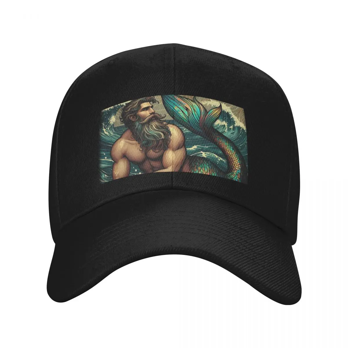 iridescent merman Baseball Cap Unique hats Hood Golf Women's Men's