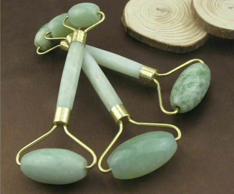 Natural Jade Roller Guasha Skin Scraper Facial Set Facial Stone Firming Face Anti-Aging Puffy Eyes Massager Neck Anti Wrinkle