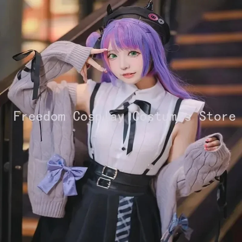 اليابانية الافتراضية YouTuber Tokoyami Towa تأثيري حلي سترة معطف قبعة الذيل وتتسابق شعر مستعار VTuber ازياء حفلة للنساء ؛ 2'a ، 6