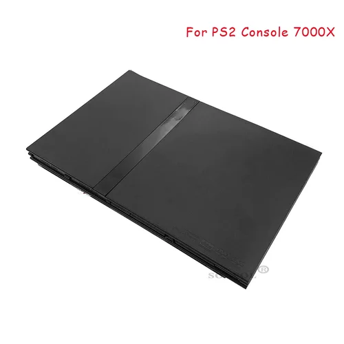 Carcasa completa negra de alta calidad para PS2 Slim 7w 70000 7000X 9w 90000 9000X cubierta de consola con etiquetas adhesivas