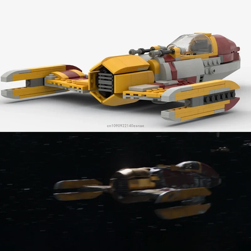 391PCS MOC Space Battle Starfighter MOD Model Building Blocks Technology Bricks DIY Creative Assemble  presents