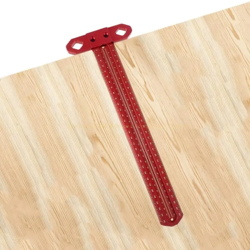 لنوع T من النوع Tworkorking Scriber Ruler 12in/16in خط المقياس السرج مربع تخطيط ساقية سائق الألومنيوم من أجل Carpente
