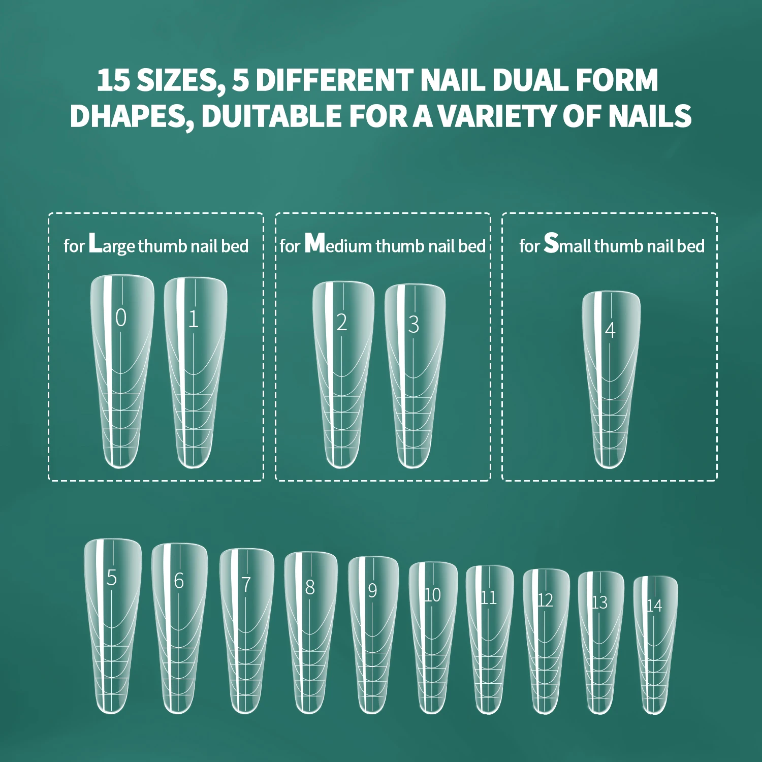 NAILPOP Frech مسمار أشكال مزدوجة مجموعة واضح غطاء كامل بناء سريع هلام قالب نصائح وصلات لإطالة الأظافر نصائح قوالب 75/150 قطعة