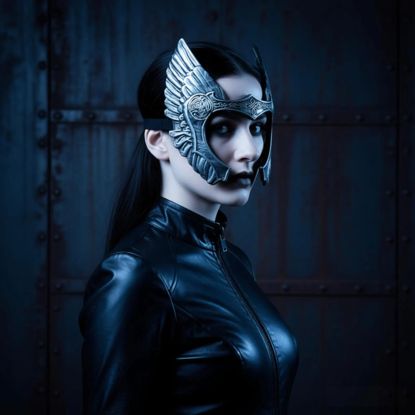 Plastic Warriour Helmet Ancient Egyptian Queen Head Tiara Anime Character Mask For Men Halloween Cosplay Event Theme Party Mask