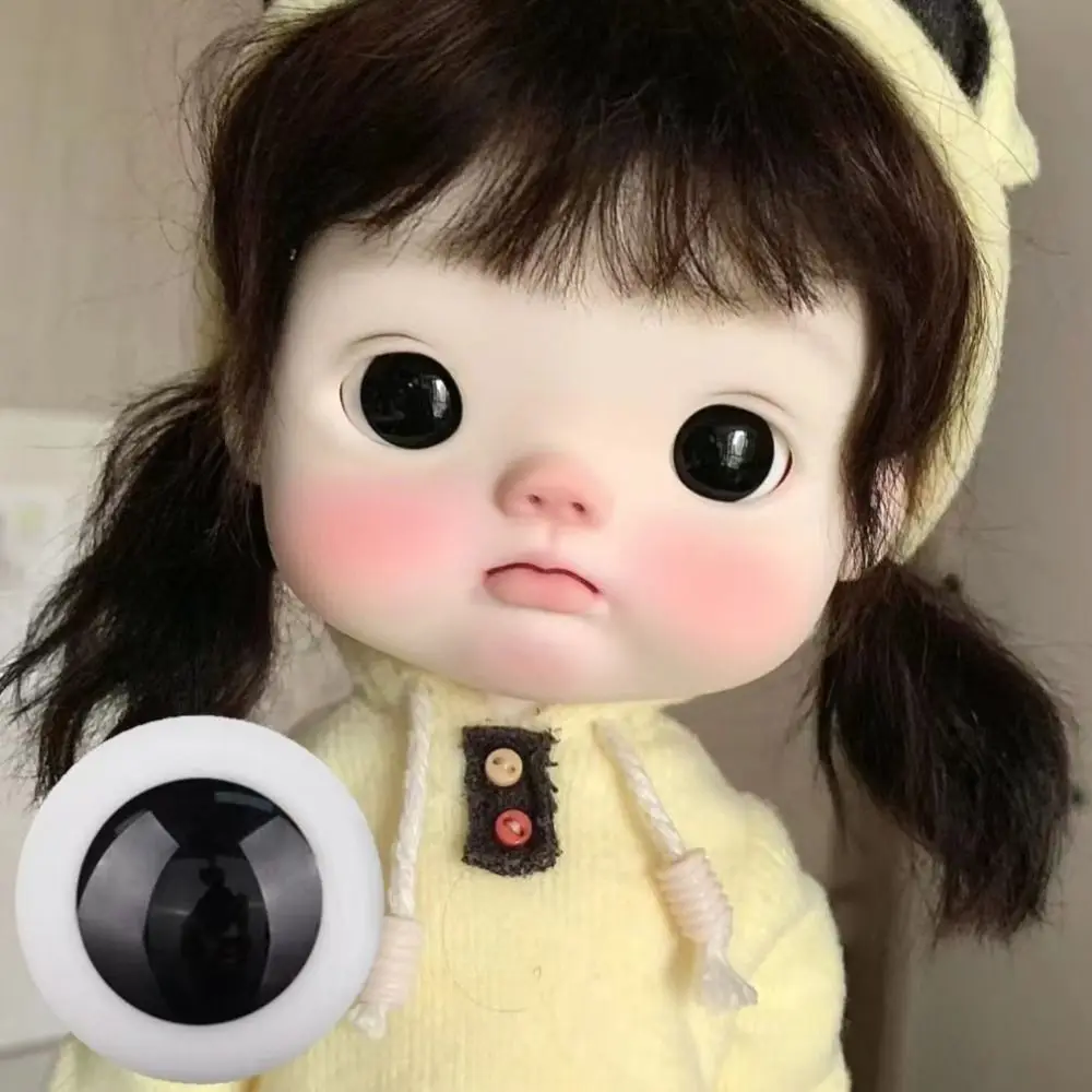 4/6/8/10mm Movable Glass Eyes Eyeball Pure Round Girl Fish Dots DIY Doll Making Crafts Accessories Black&White
