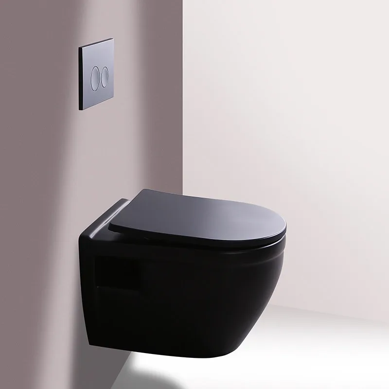 H134 Wall-mounted toilet Wall-mounted toilet Matte black wall-mounted toilet bracket Water tank