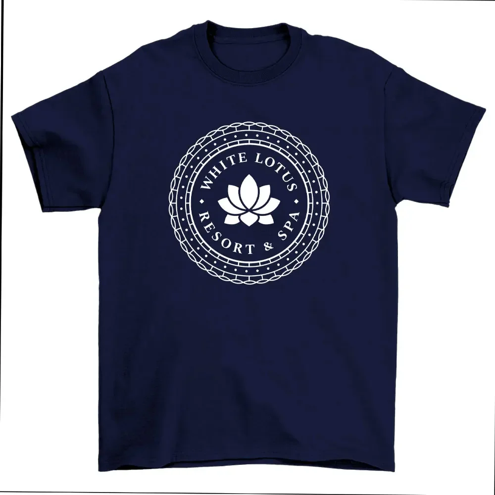 الأبيض لوتس منتجع و سبا كريست قميص برنامج تلفزيوني تي شيرت الصيف القطن وتنفس قمصان الجرافيك تي شيرت Y2k الملابس عادية التي شيرت #5