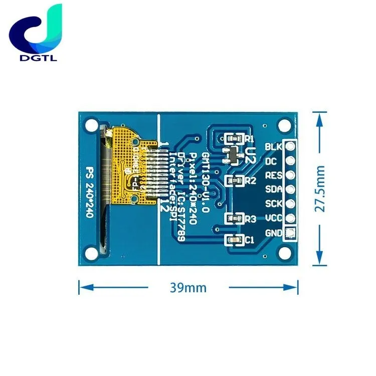 Módulo de exibição TFT LCD para Arduino, IPS, 7P, SPI, HD, 65K, Full Color, ST7735 Drive, IC, 80*160, não OLED, 0,96 polegadas, 1,3 polegadas, 10PCs
