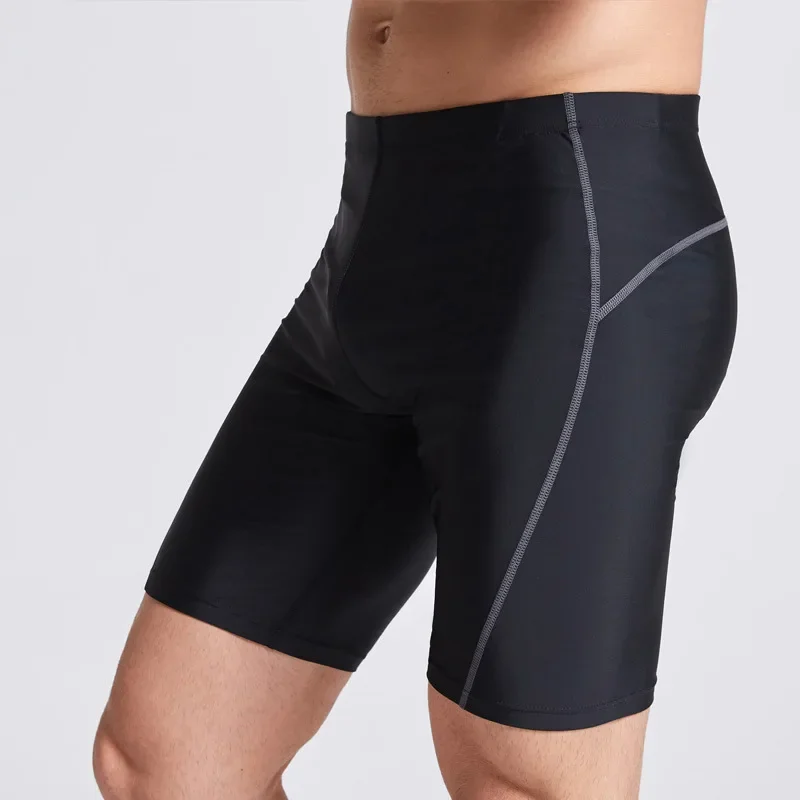 trunks for men, anti-embarrassment five-point trunks, quick-drying, racing men's mid-leg professional training trunks D22008