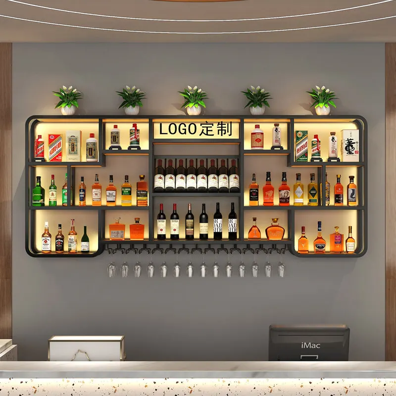 

Decoration Display Bar Cabinet Modern Bartender Designer Decoration Whiskey Wine Cabinet Shelves Nordic Estante Home Furniture